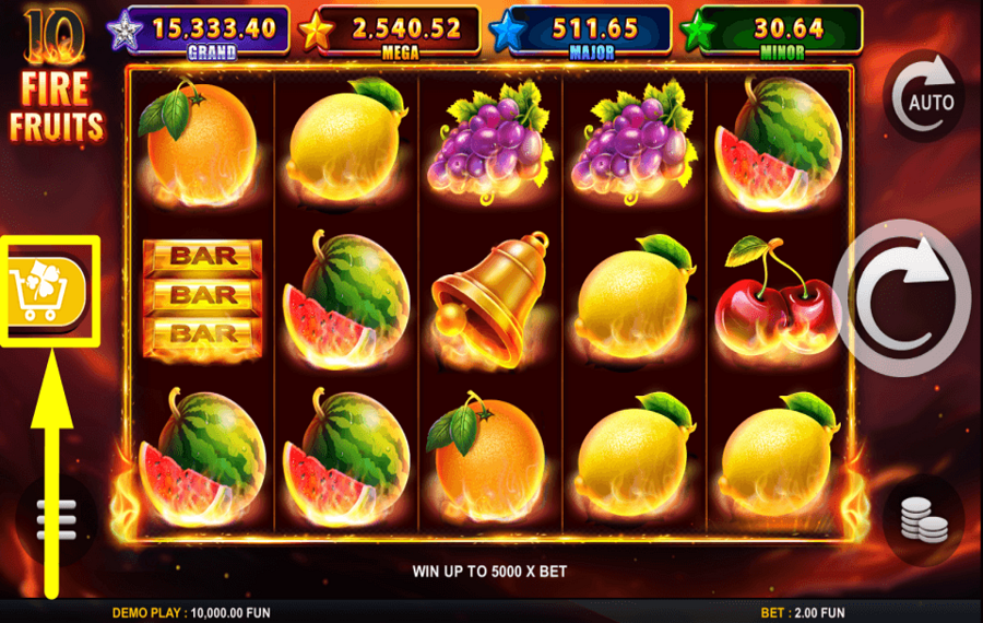 10 Fire Fruits CLAIM THE BONUS.