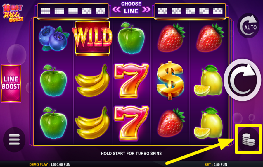 10 Hot Wilds Boost MODIFY YOUR STAKE.