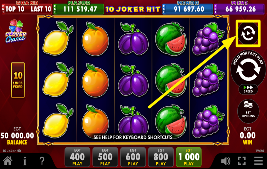 10 Joker Hit AUTOMATE THE SPINS.