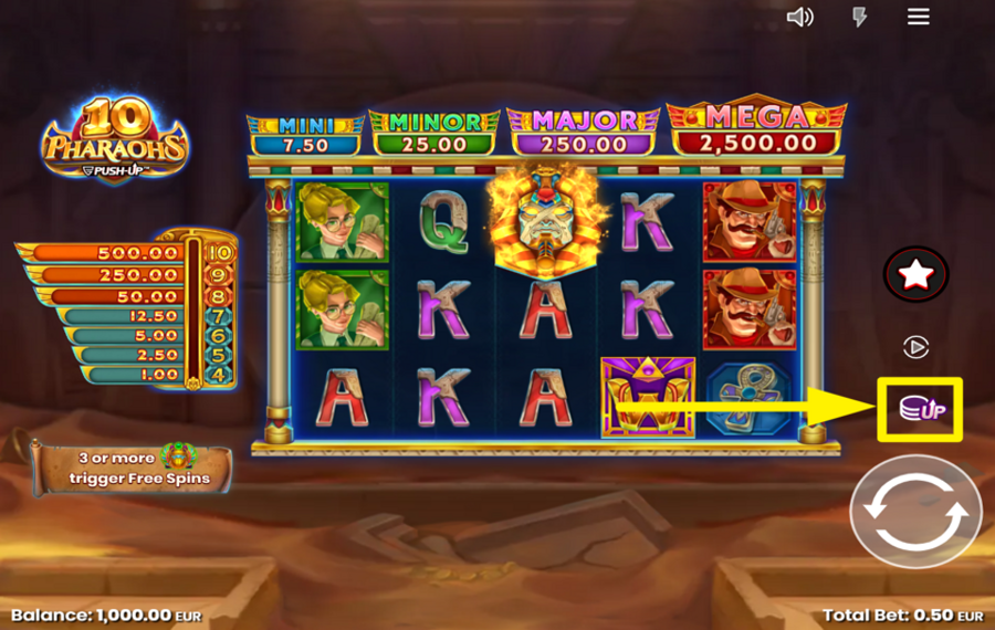 10 Pharaohs ASSIGN A BET VALUE.