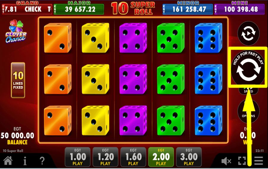 10 Super Roll Clover Chance JAGE DEN PREIS.