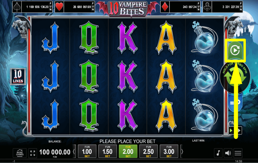 10 Vampire Beast SPIN AUTOMATICALLY.