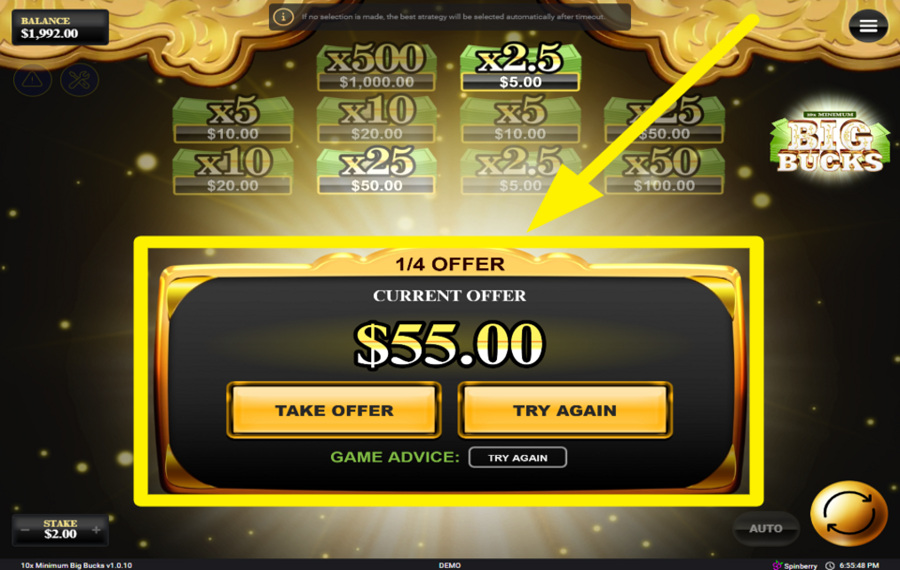 10x Minimum Big Bucks АКТИВИРУЙТЕ ФУНКЦИЮ BIG BUKS