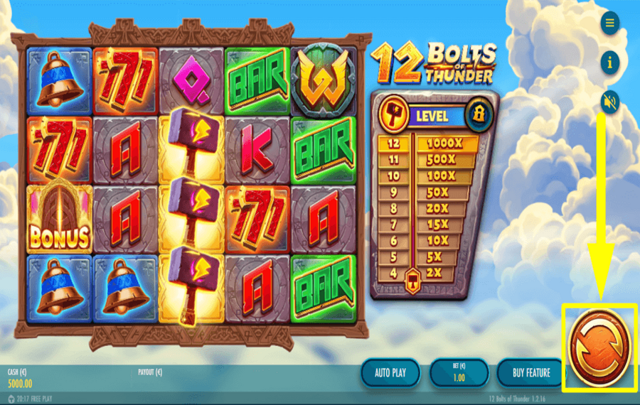 12 Bolts of Thunder GIOCARE IL GIOCO.