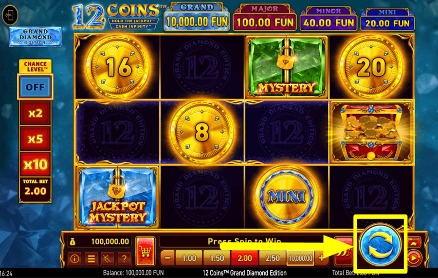 12 Coins Grand Diamond Edition AIM FOR THE WIN.