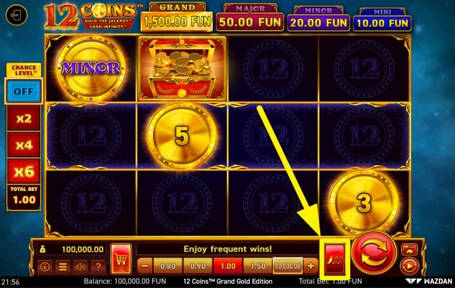 12 Coins Grand Gold Edition CHANGER LA VOLATILITÉ.