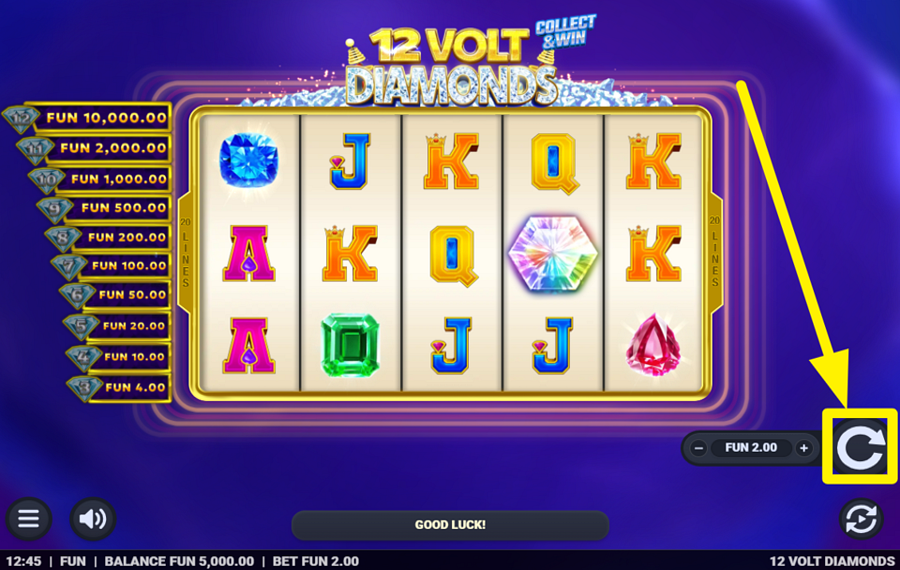 12 Volt Diamonds ¡GIRA PARA GANAR!