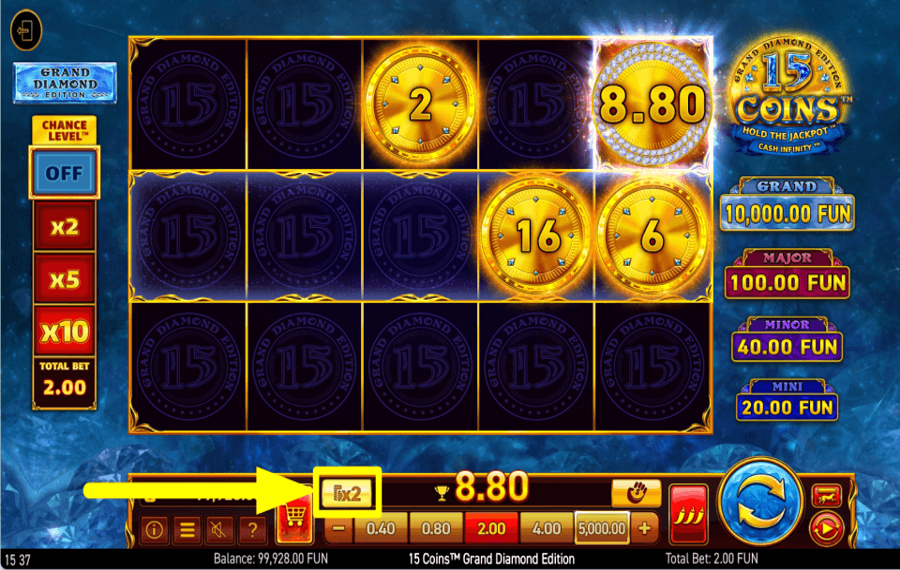 15 Coins Grand Diamond Edition ПРИМИТЕ РИСК.