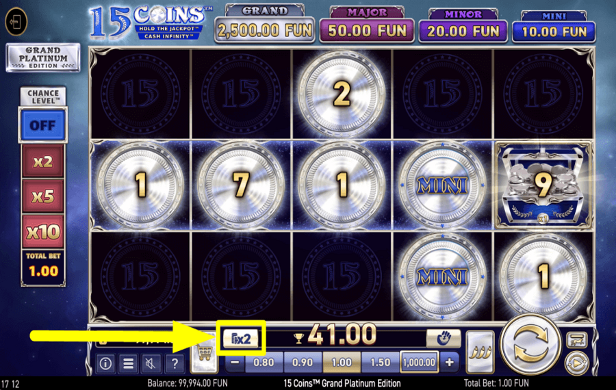 15 Coins Grand Platinum Edition PREPARATI A GIOCARE.