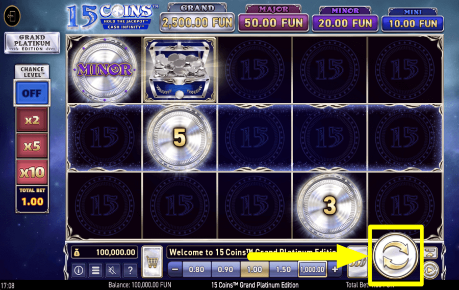 15 Coins Grand Platinum Edition GIOCA.