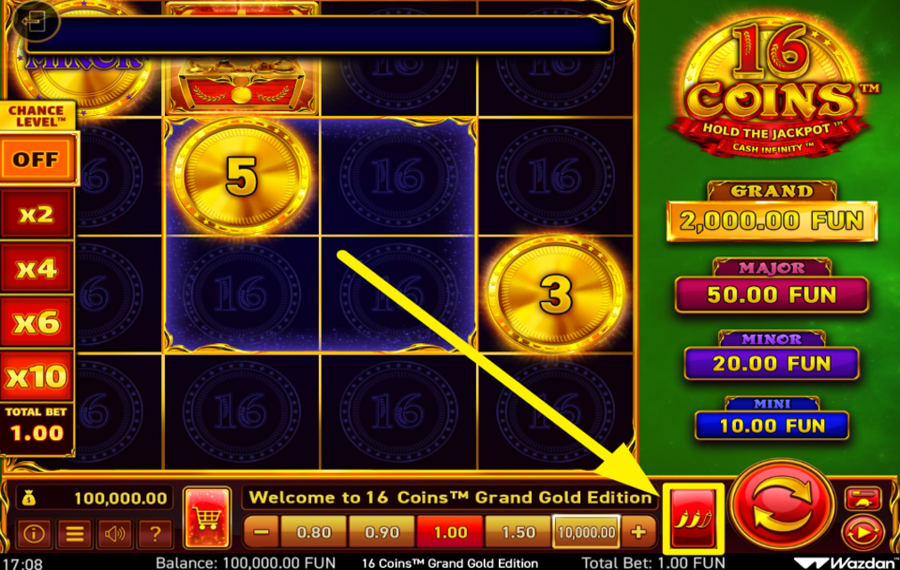 16 Coins Grand Gold Edition CAMBIA LA VOLATILITÀ.