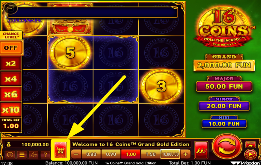 16 Coins Grand Gold Edition SBLOCCA IL GIOCO BONUS!