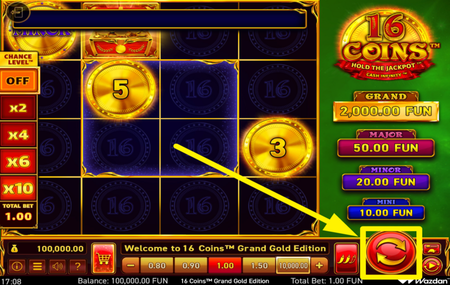 16 Coins Grand Gold Edition GIRA PER VINCERE!