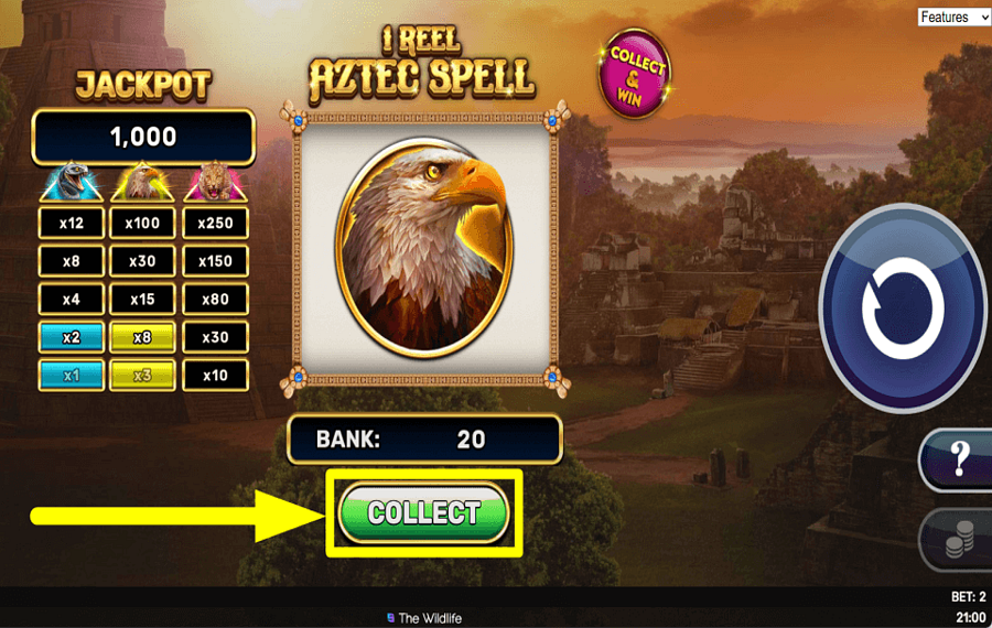 1 Reel Aztec Spell ПОЛУЧИТЕ ПРИЗ.