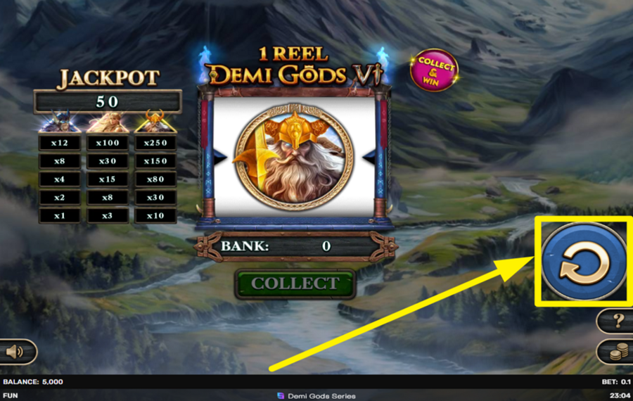 1 Reel Demi Gods VI SPIN THE REEL.