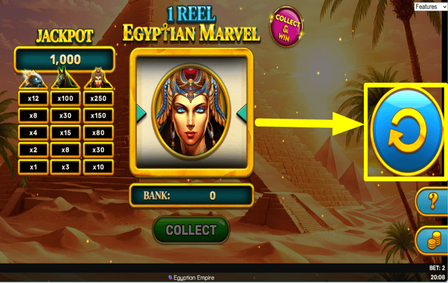 1 Reel Egyptian Marvel IL EST TEMPS DE JOUER.