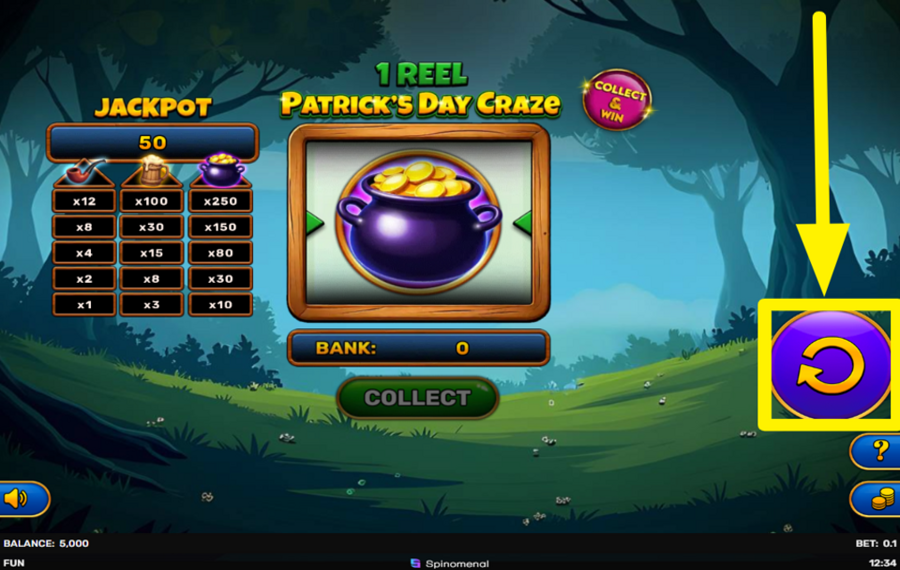 1 Reel Patricks Day Craze SPIN THE REEL!