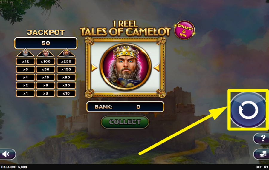 1 Reel Tales of Camelot DREHEN SIE DIE WALZE!