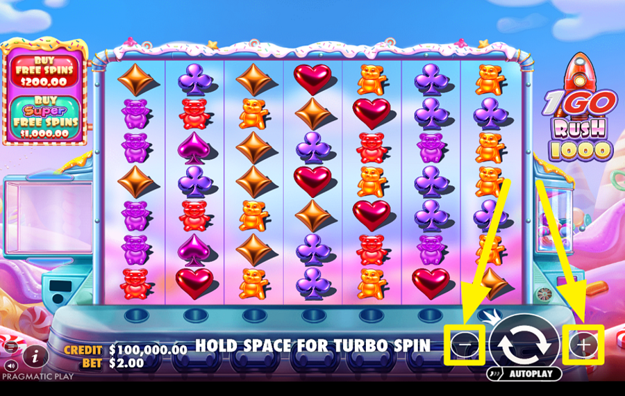 1GO Rush 1000 CHOOSE YOUR BET.
