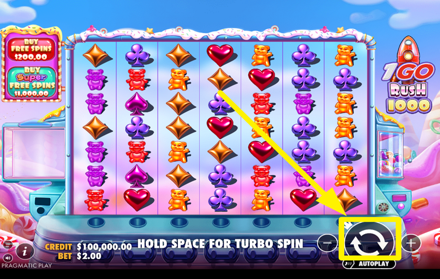 1GO Rush 1000 SPIN THE REELS.