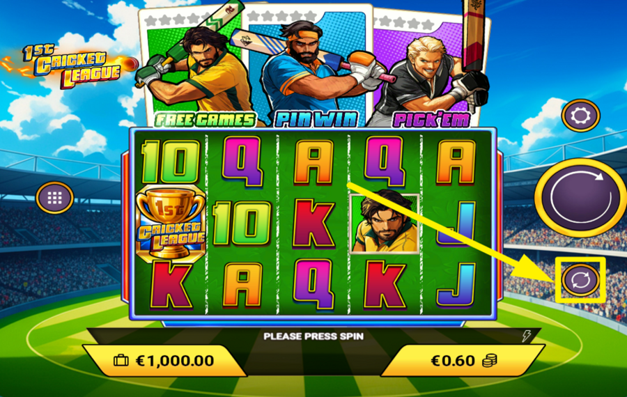 1st Cricket League AUTOMATISCHE SPRINGS AKTIVIEREN.