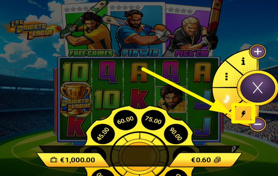 1st Cricket League ÄNDERE DIE GESCHWINDIGKEIT.