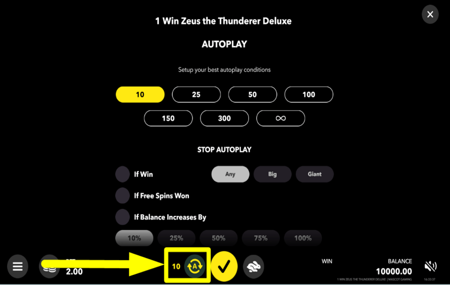 1Win Zeus the Thunderer Deluxe STARTEN SIE AUTOPLAY.