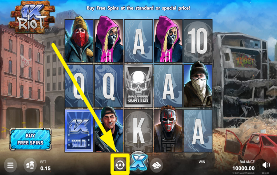 1X Riot АКТИВИРУЙТЕ АВТОМАТИЧЕСКОЕ ВОСПРОИЗВЕДЕНИЕ.