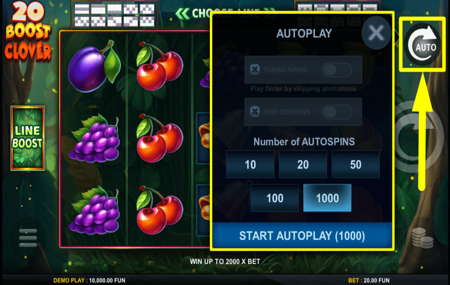 20 Boost Clover АКТИВИРОВАТЬ АВТОВОСПРОИЗВЕДЕНИЕ.