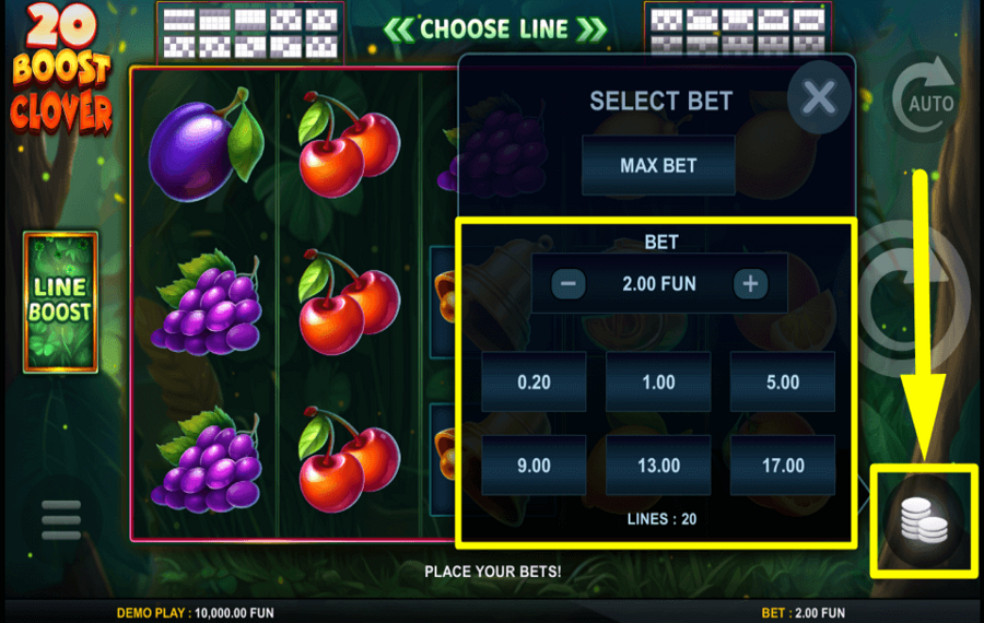 20 Boost Clover ИЗМЕНИТЕ СТАВКУ.