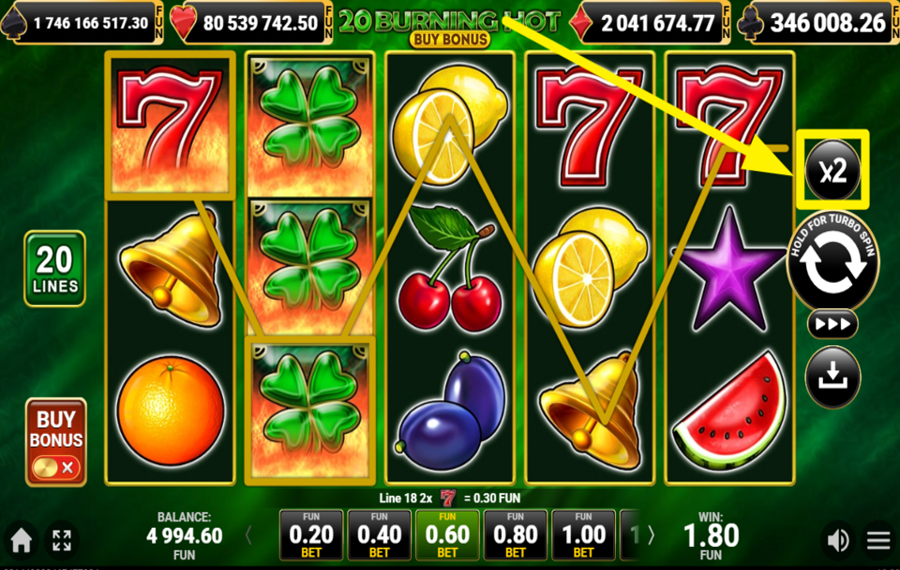 20 Burning Hot Buy Bonus VISEZ PLUS HAUT !