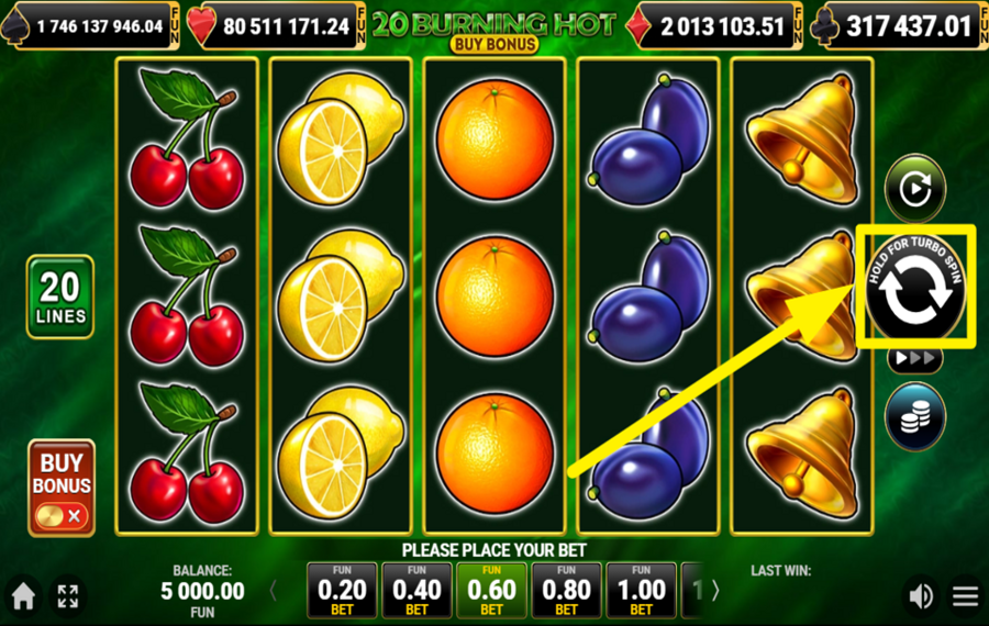 20 Burning Hot Buy Bonus TOURNEZ POUR GAGNER !