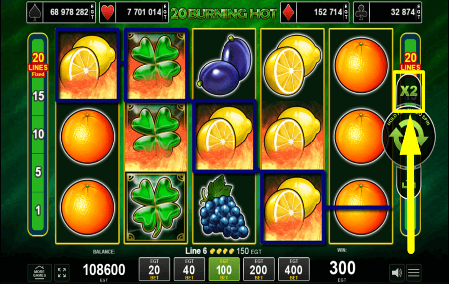 20 Burning Hot TESTEZ VOTRE CHANCE.