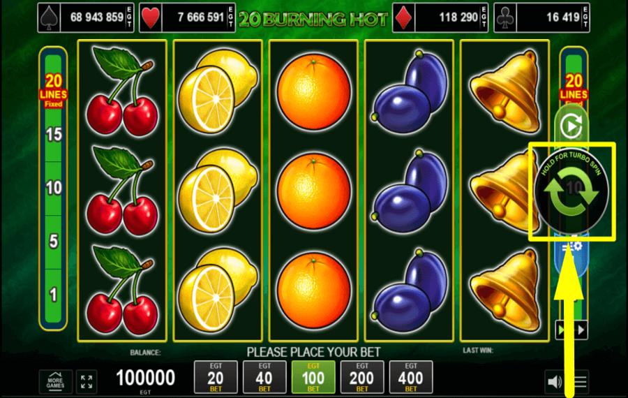 20 Burning Hot COMMENCEZ À JOUER POUR GAGNER.