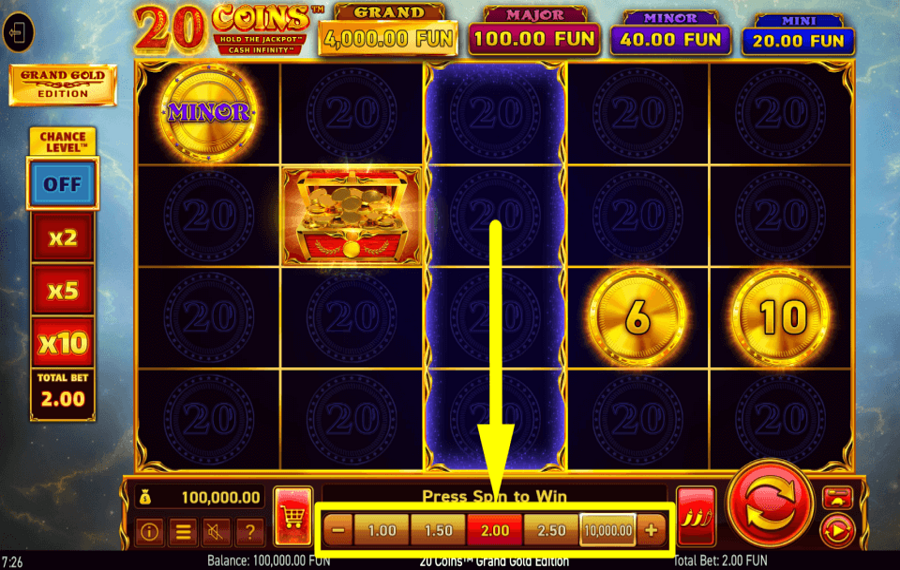 20 Coins Grand Gold Edition ASSEGNA LA TUA PUNTATA.