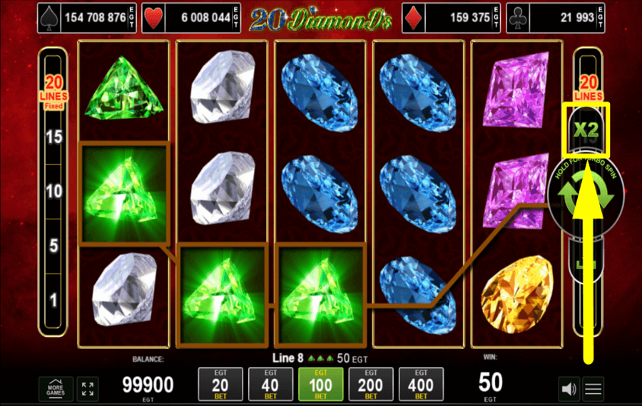 20 Diamonds RISK IT ALL!