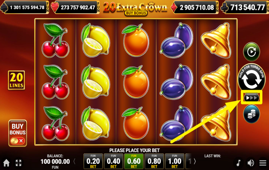20 Extra Crown Buy Bonus AUMENTA LA VELOCIDAD.