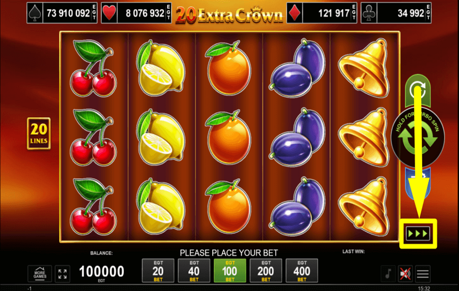 20 Extra Crown BESCHLEUNIGEN SIE DAS TEMPO.