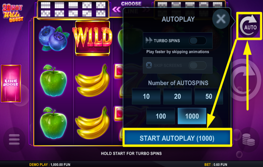 20 Hot Wilds Boost UTILIZE AUTOPLAY.
