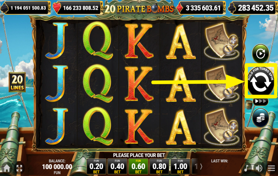 20 Pirate Bombs ВРАЩАЙТЕСЬ, ЧТОБЫ ВЫИГРАТЬ!