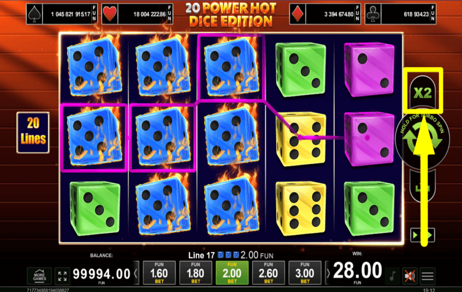 20 Power Hot Dice Edition SETZ DEINE BELOHNUNGEN EIN.