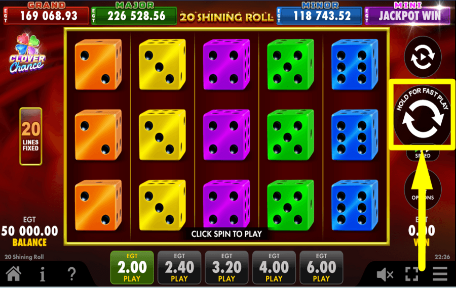 20 Shining Roll Clover Chance ZIEHE AUF DEN PREIS.