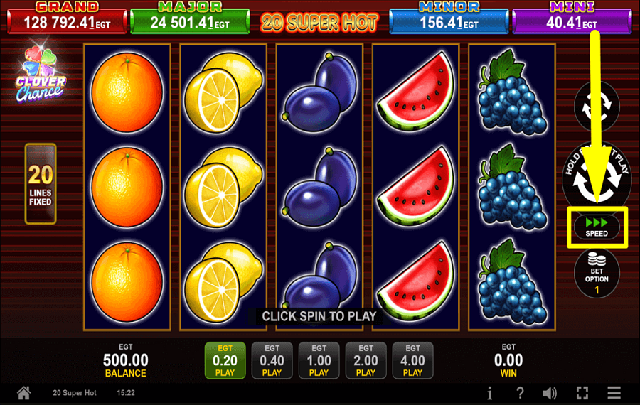20 Super Hot Clover Chance ENJOY QUICK SPINS.
