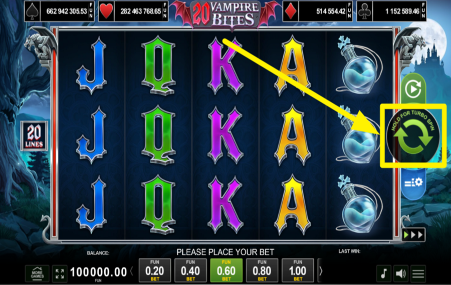 20 Vampire Beast SPIN THE REELS.