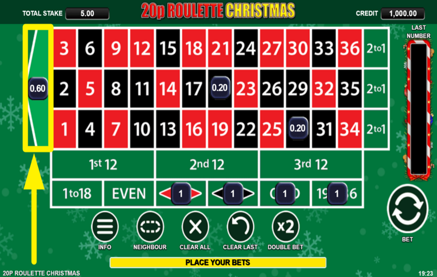 20p Roulette Christmas FAITES VOS PARIS.