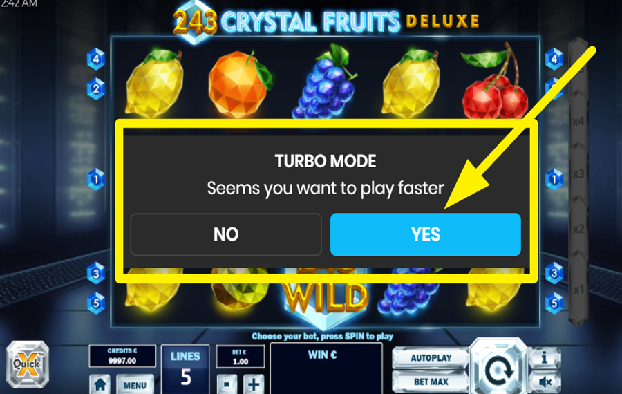 243 Crystal Fruits Deluxe ACTIVEZ LE MODE TURBO !