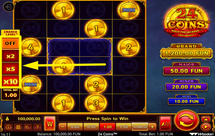 24 Coins УВЕЛИЧЬТЕ СВОИ ШАНСЫ НА ВЫИГРЫШ.