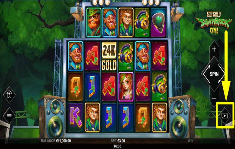 24K Gold ShamRock On AUTOPLAY VERWENDEN.