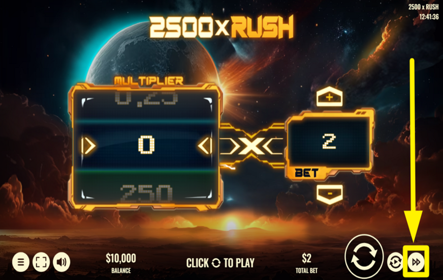 2500 x Rush ACCÉLÉREZ LE GAMEPLAY.