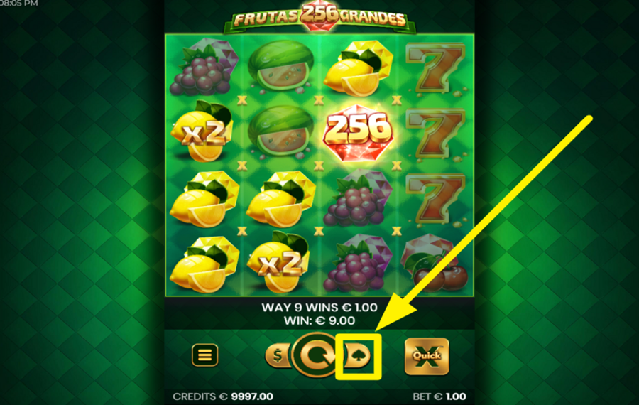 256 Frutas Grandes ПОСТАВЬТЕ НА ВЫИГРЫШ. 